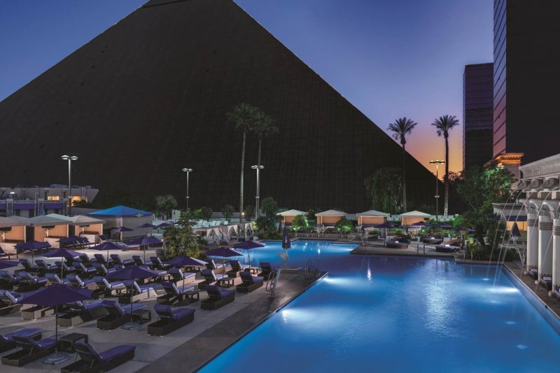 Luxor Las Vegas - On The Strip - Pool at Night