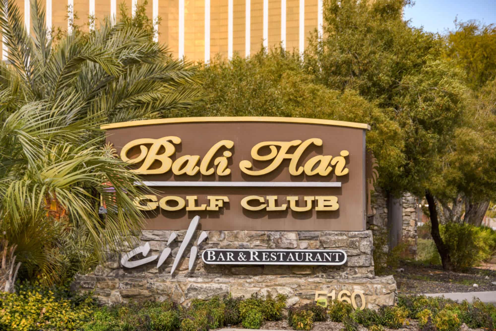 Image of Bali Hai golf club sign