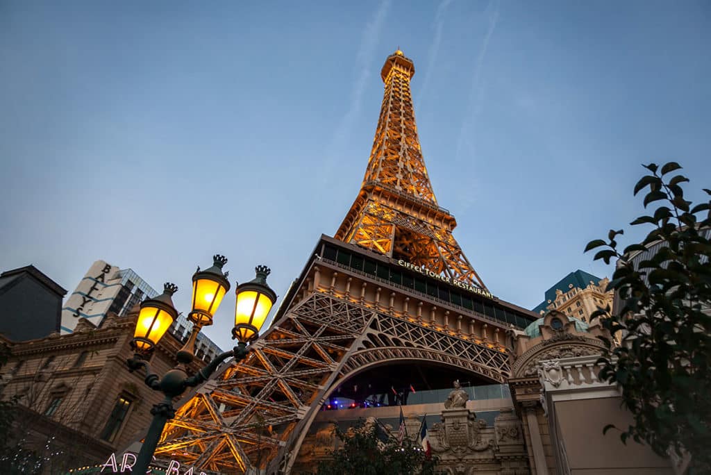 Image taken from the base of the Eiffel Tower at Paris Las Vegas