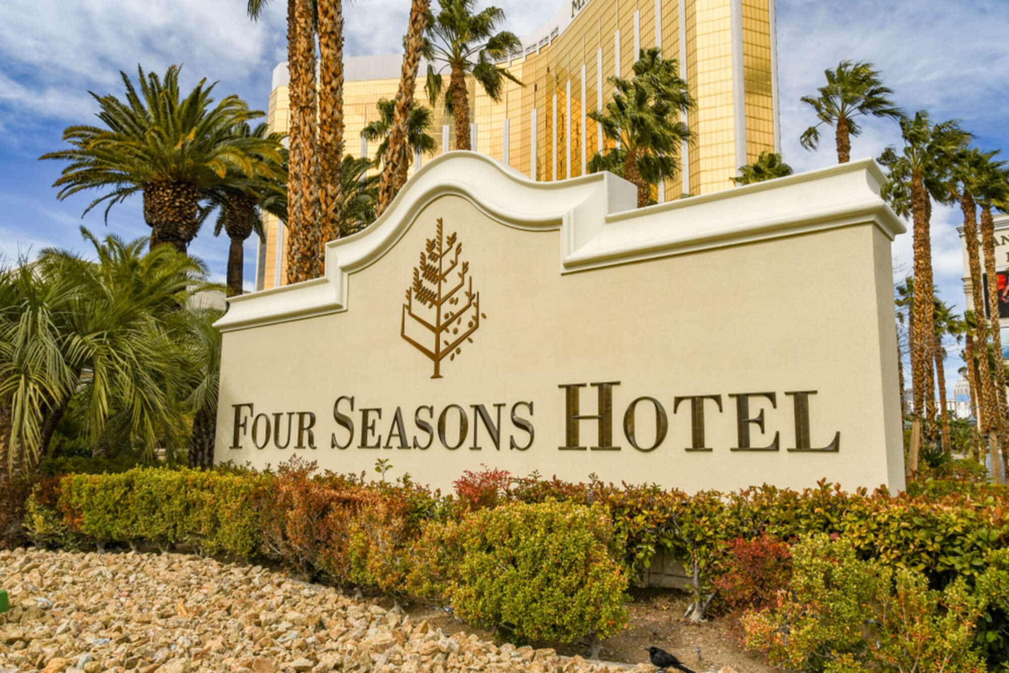 Image of the sign for the FOur Seasons Hotel in Las Vegas.