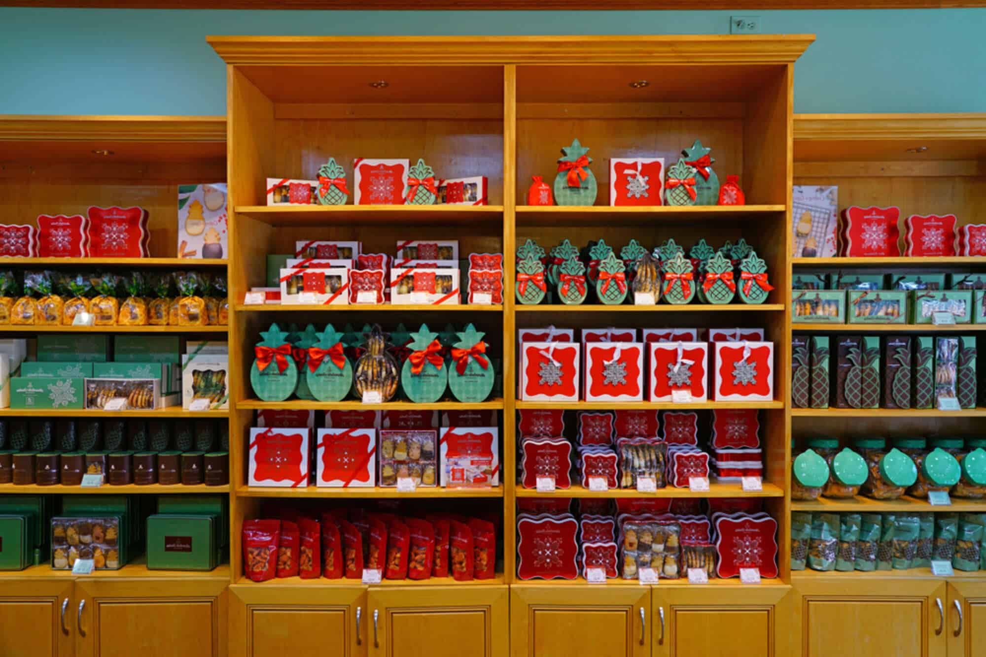Image of Honolulu Cookie Company products on shelves.