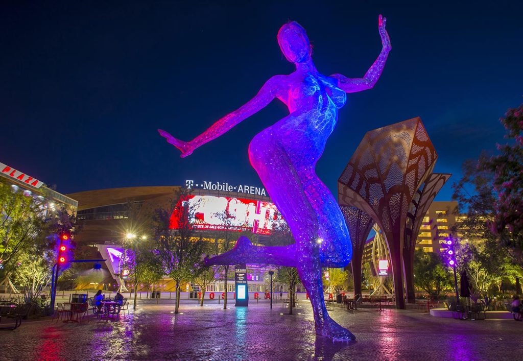 Bliss Dance Sculpture at The Park in front of T-Mobile Arena
