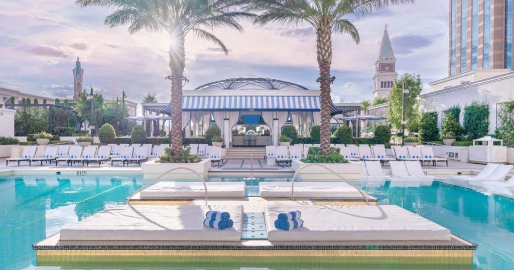 Image of The Venetian Resort pool daybeds