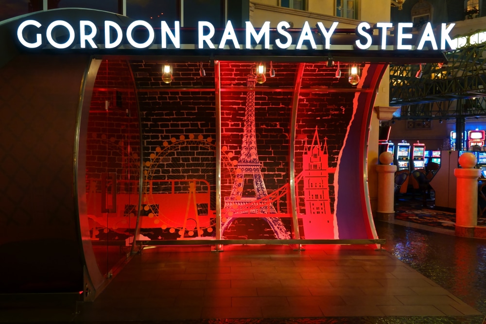 Gordon Ramsay Steak entrance in the Paris hotel