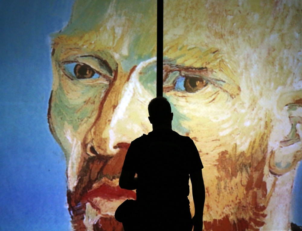 Man looking at Van Gogh