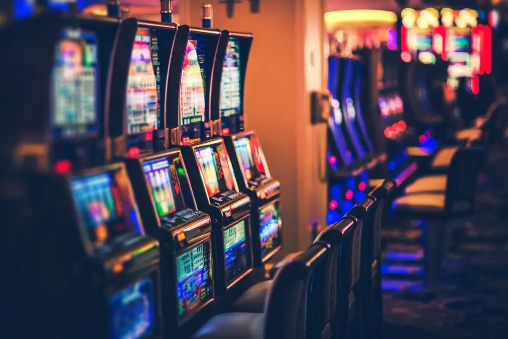Rows of Casino Slot Machines