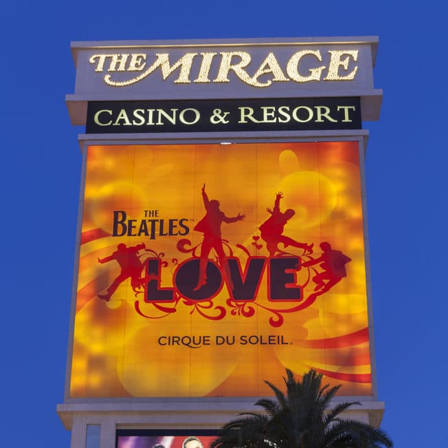 Beatles LOVE advertisement at The Mirage