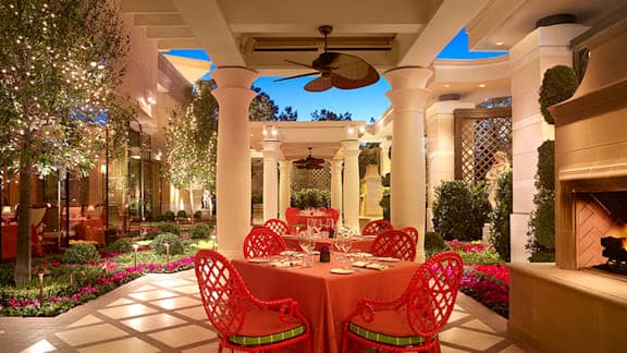outdoor exterior image of dining area at sinatra in encore 