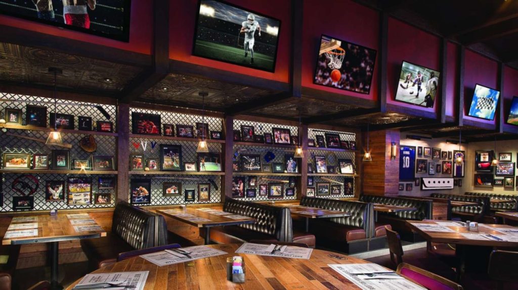 TAP Sports Bar at MGM Grand dining and seating area 