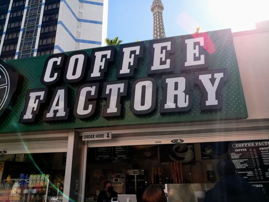 coffee factory exterior sign 