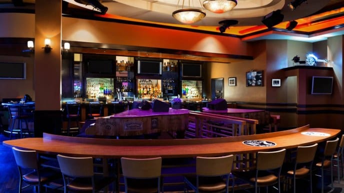 piano bar interior image of bar seating area 