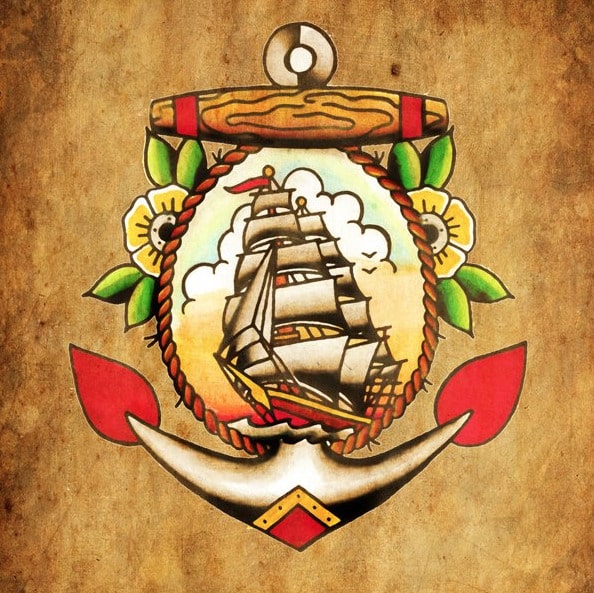 ship & anchor tattoo & piercing LOGO