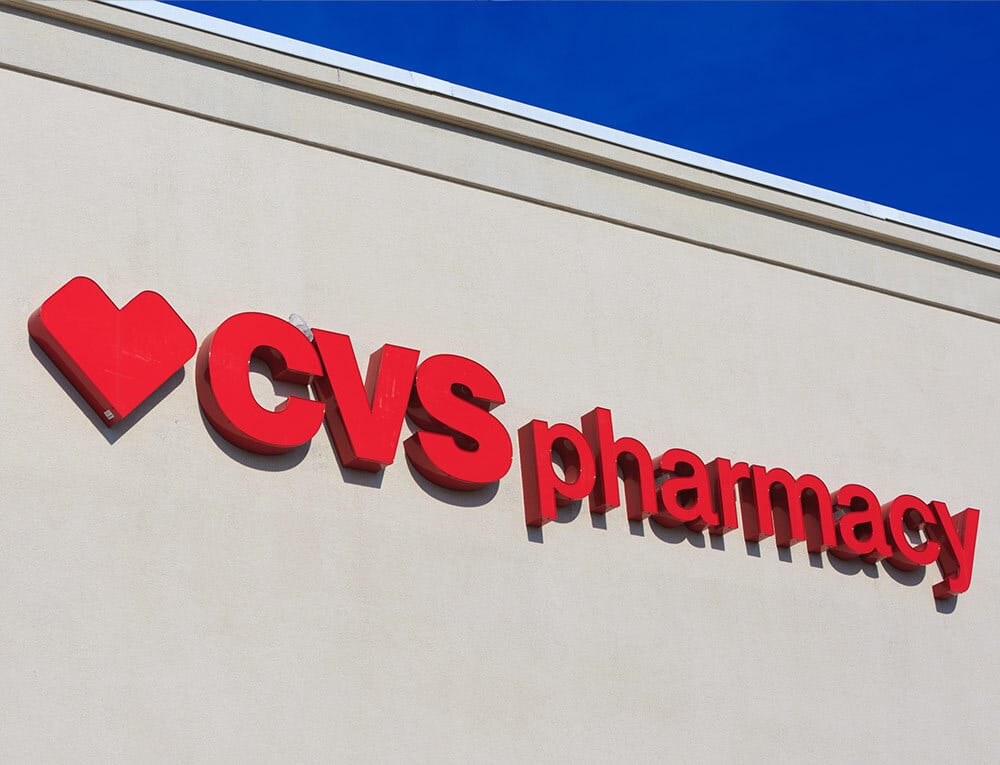 CVS Pharmacy Sign on outside of building
