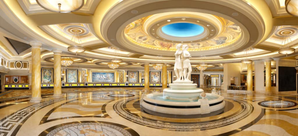 lobby at Caesars Palace
