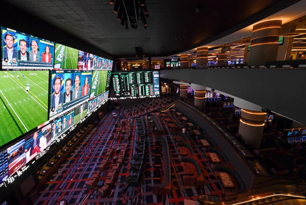 Circa sports on screen at the sportsbook