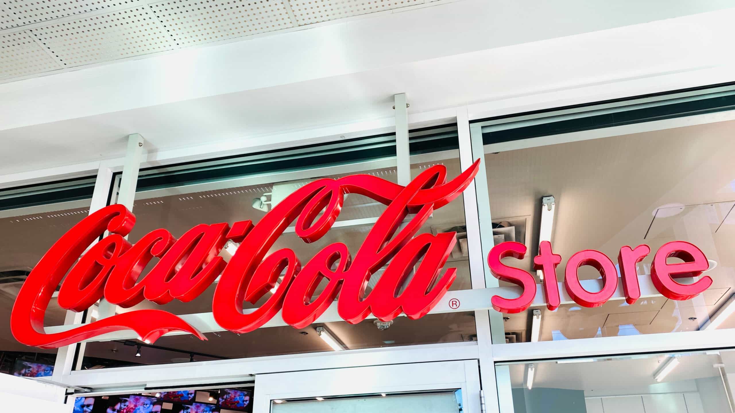 exterior sign of the Coca-Cola store in Las Vegas