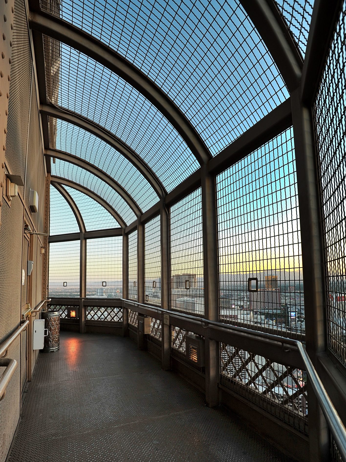 view of the walkway on the Eiffel Tower Observation Deck 