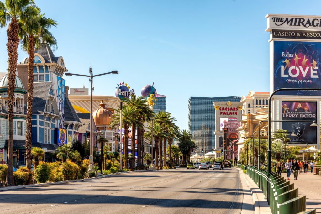 the Las Vegas Strip street