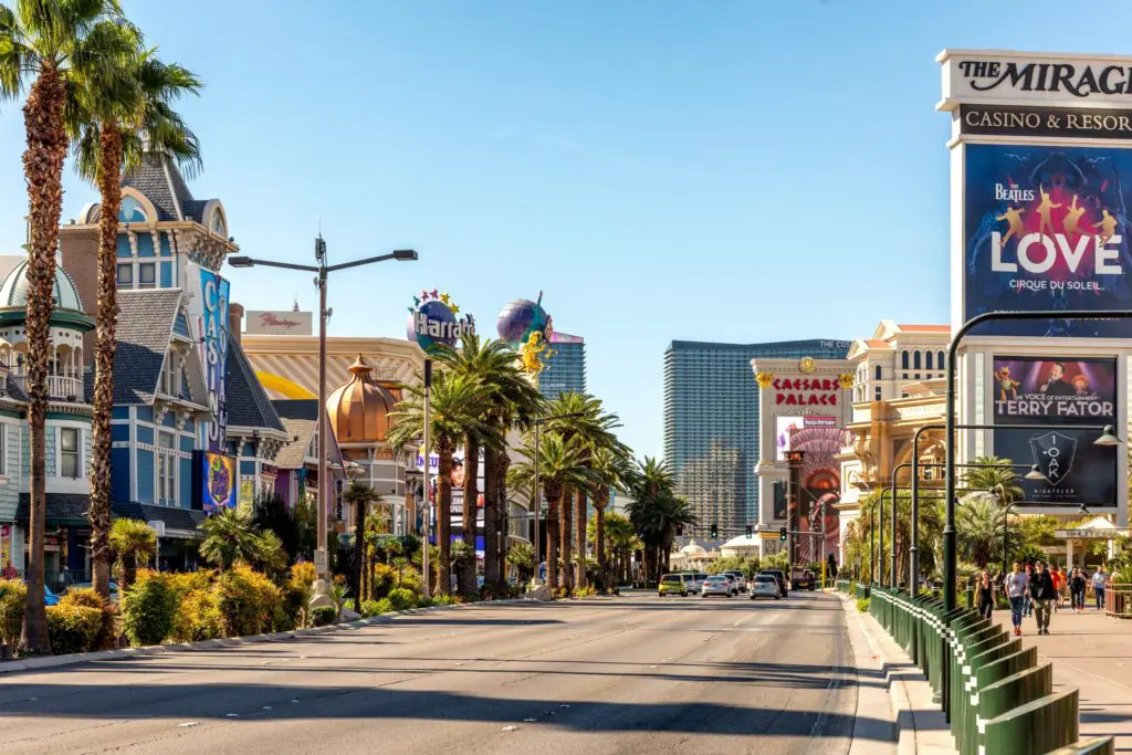 the Las Vegas Strip street