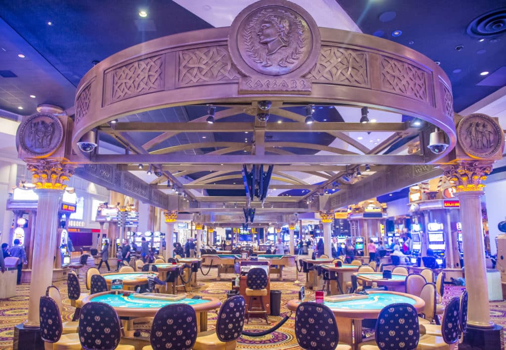 center gambling area at Caesars Las Vegas