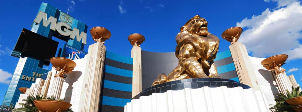 MGM Grand lion in the daytime