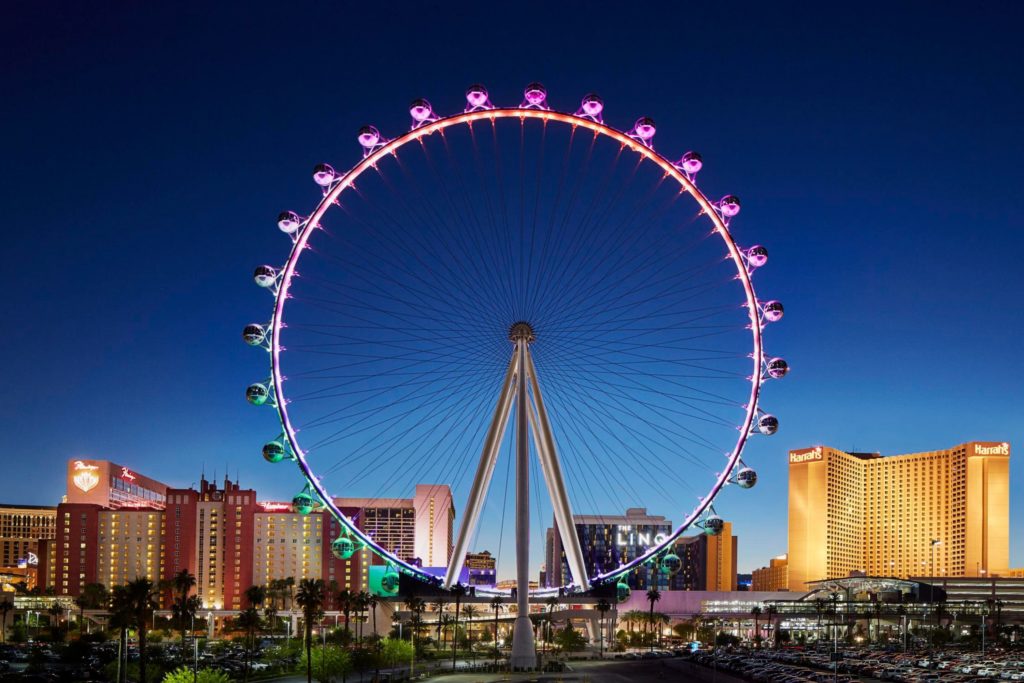 LINQ High Roller pink and green