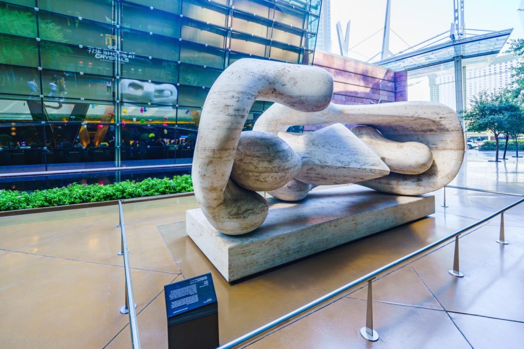 Henry Moore sculpture in ARIA lobby