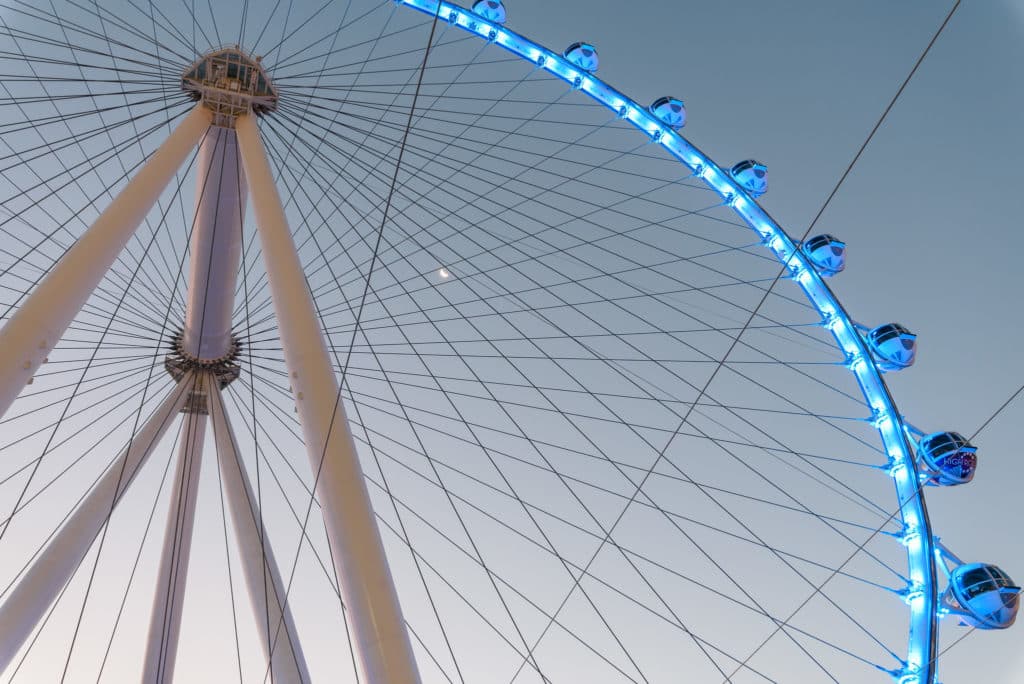 LINQ High Roller with blue lights