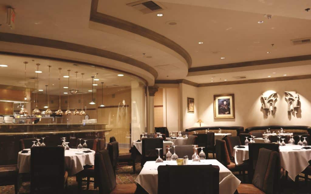 interior of Camelot steakhouse at Excalibur