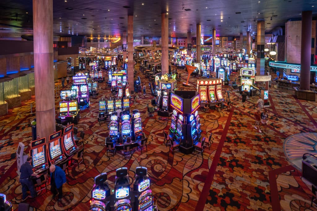 aerial view of the casino inside Excalibur