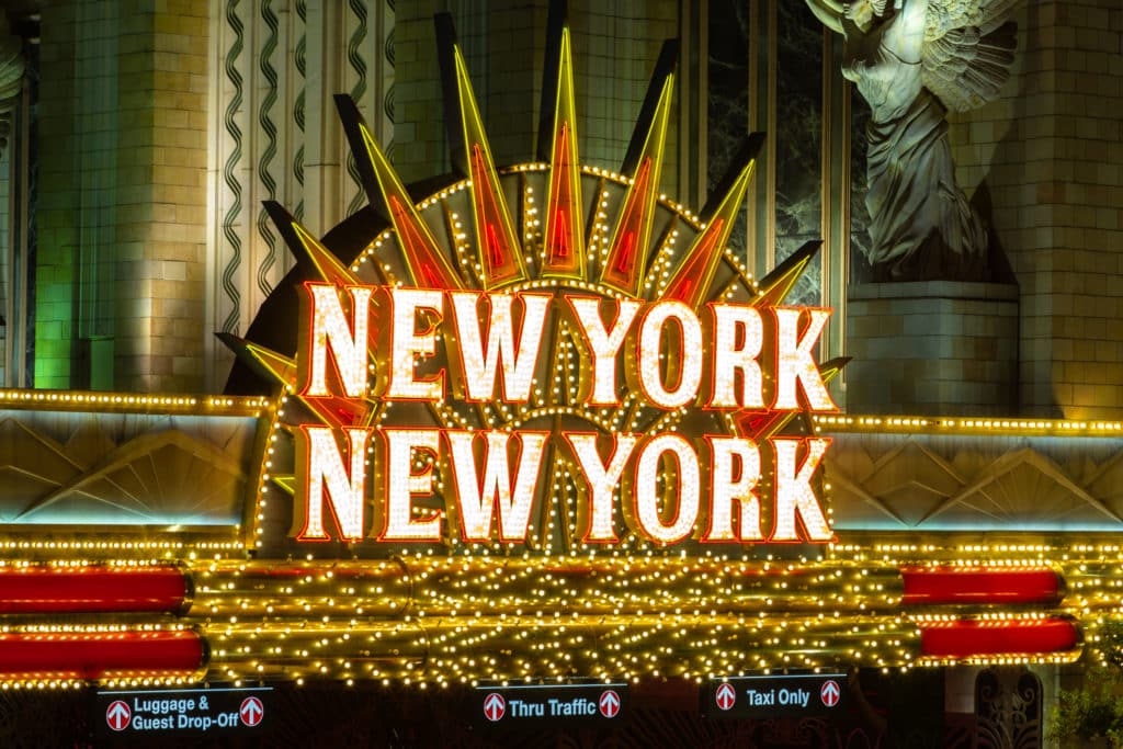 New York-New York casino and hotel sign