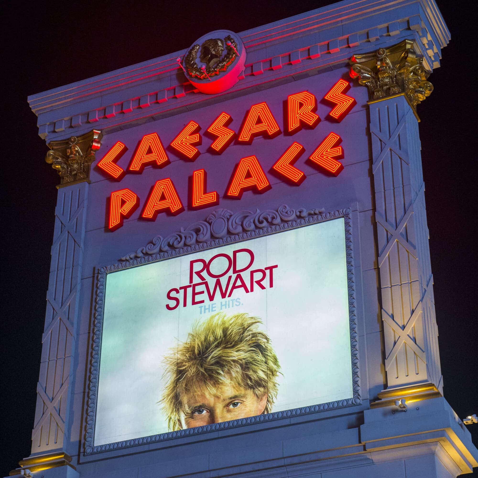 Rod Stewart sign at Caesars Palace