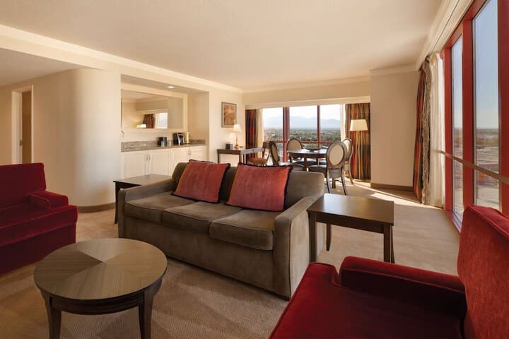 suite living room at the Rio Hotel
