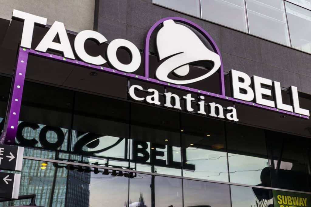 Taco Bell Cantina sign on the Strip