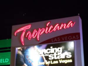 Tropicana neon sign on the las vegas strip