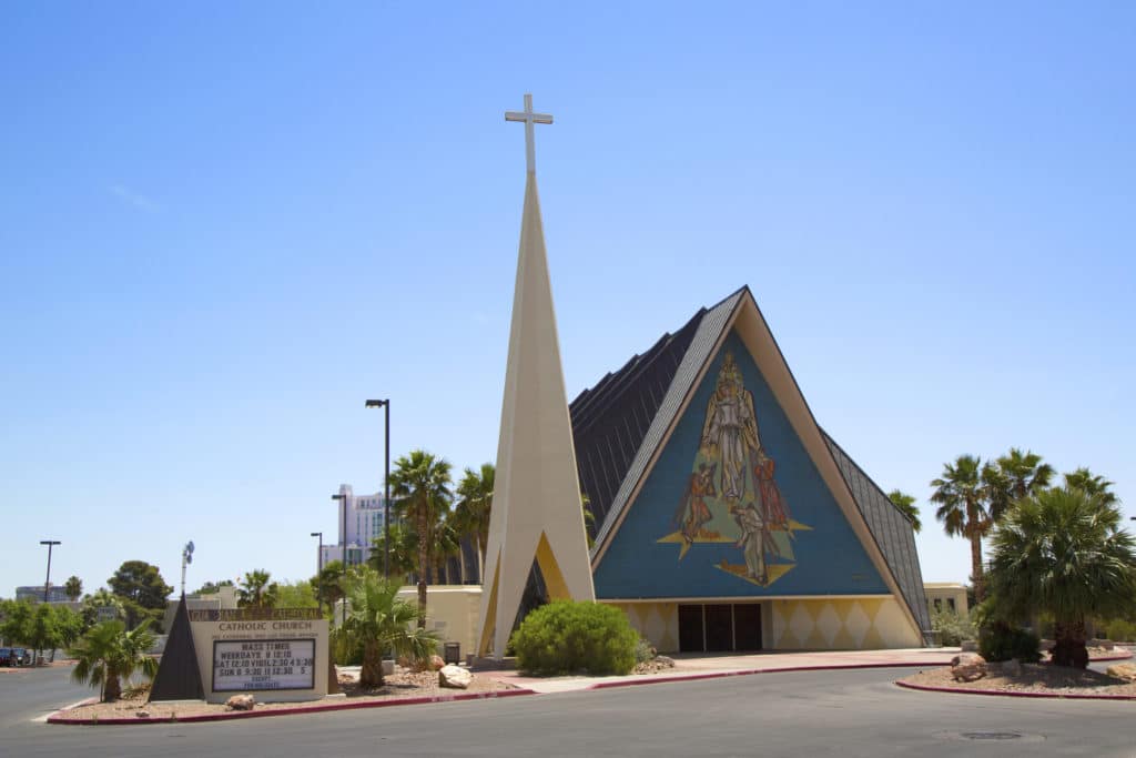 Guardian Angel Cathedral, one of the churches on the Las Vegas Strip