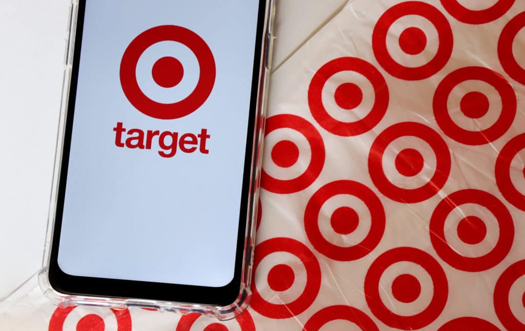 a smartphone with the Target app pulled up 