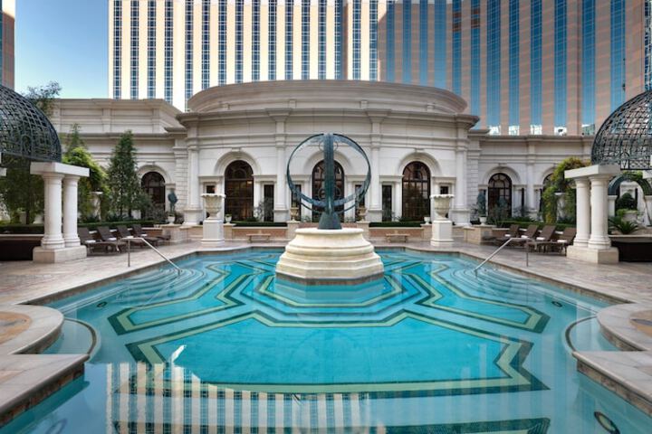 An outdoor pool at The Venetian