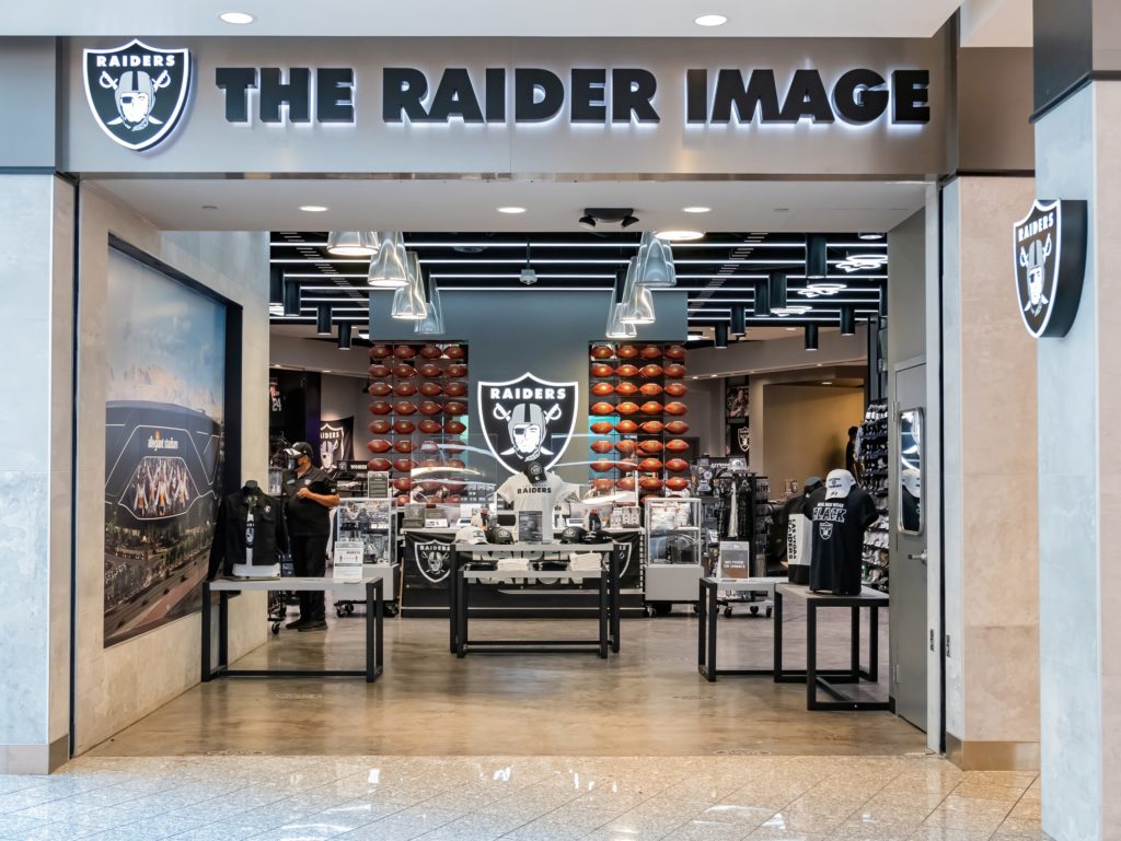The Raider Image inside the Galleria Mall in Henderson