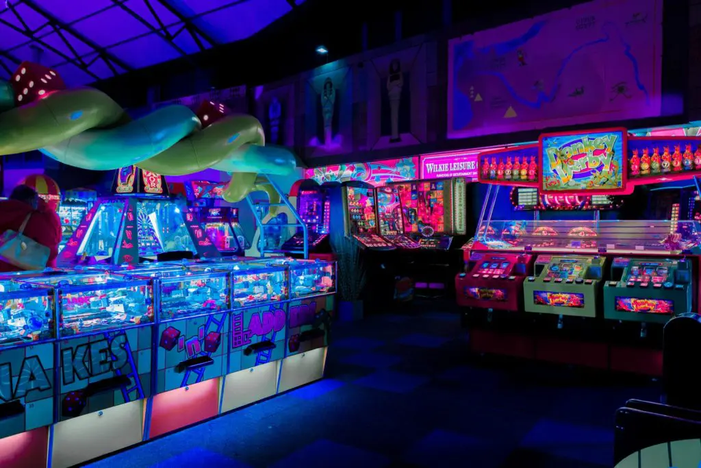 A neon arcade in Las Vegas
