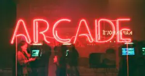 A neon Arcade sign in Las Vegas