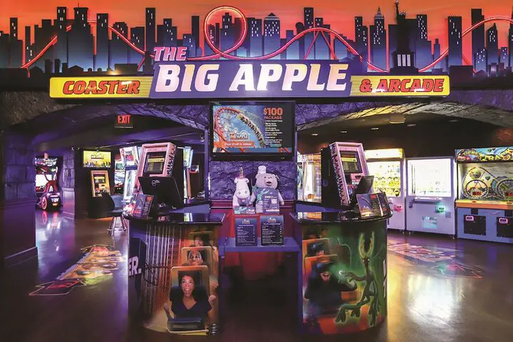 An arcade of games in the New York New York Casino