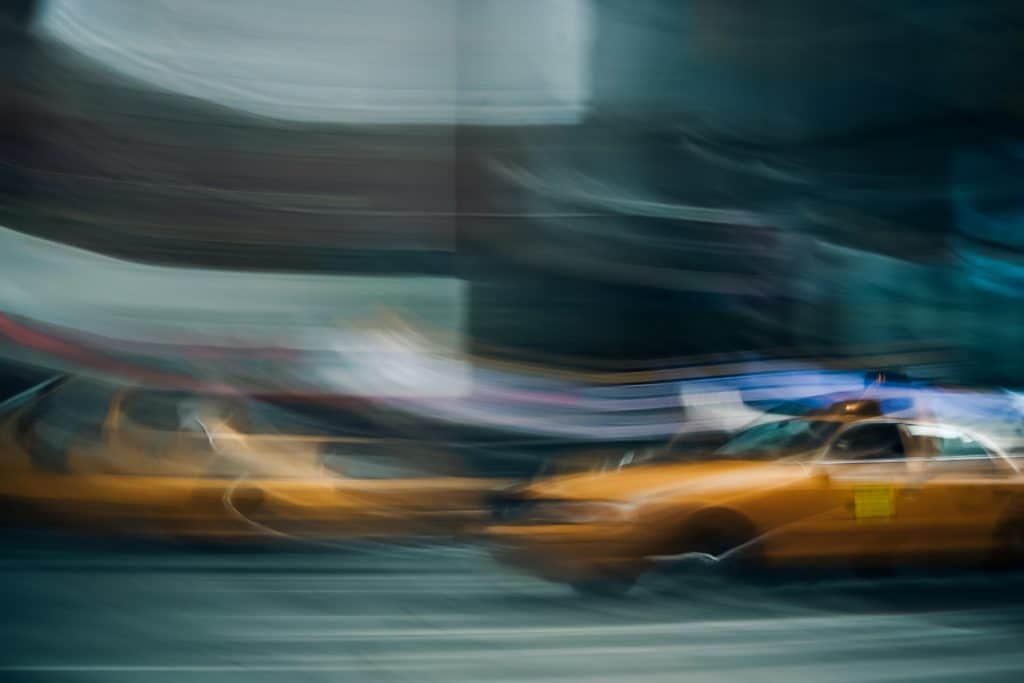 Blury taxis