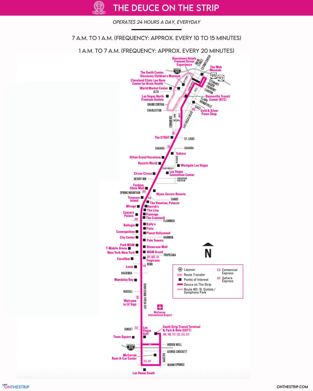 A bus route map