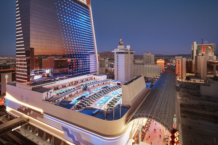 Stunning exterior view of Circa Resort & Casino in Las Vegas, showcasing its modern architecture and design.