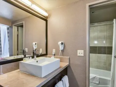 Bathroom from a Plaza Hotel room