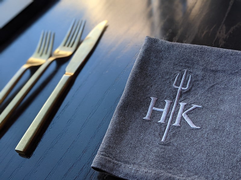 Hell's Kitchen place setting with napkin