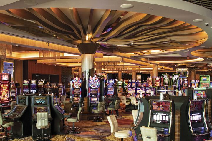 The casino floor at the Sahara