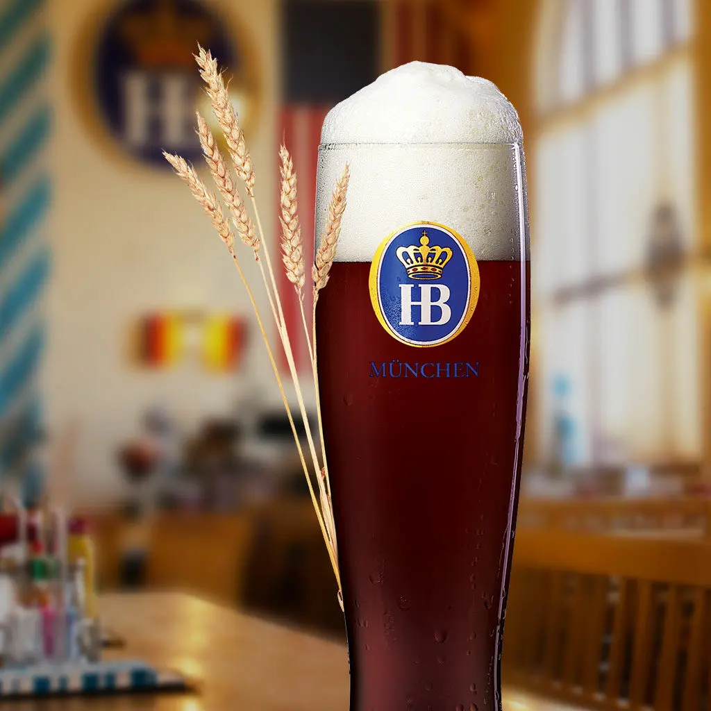 a beer at Hofbrahaus with wheat