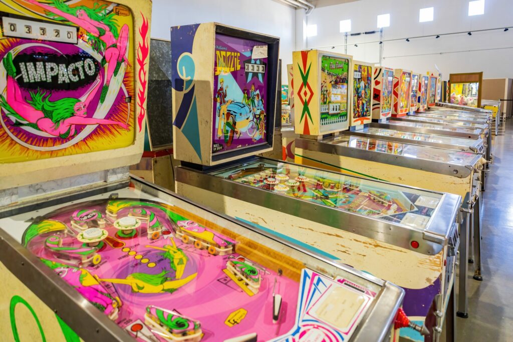 machines at the Pinball Hall of Fame